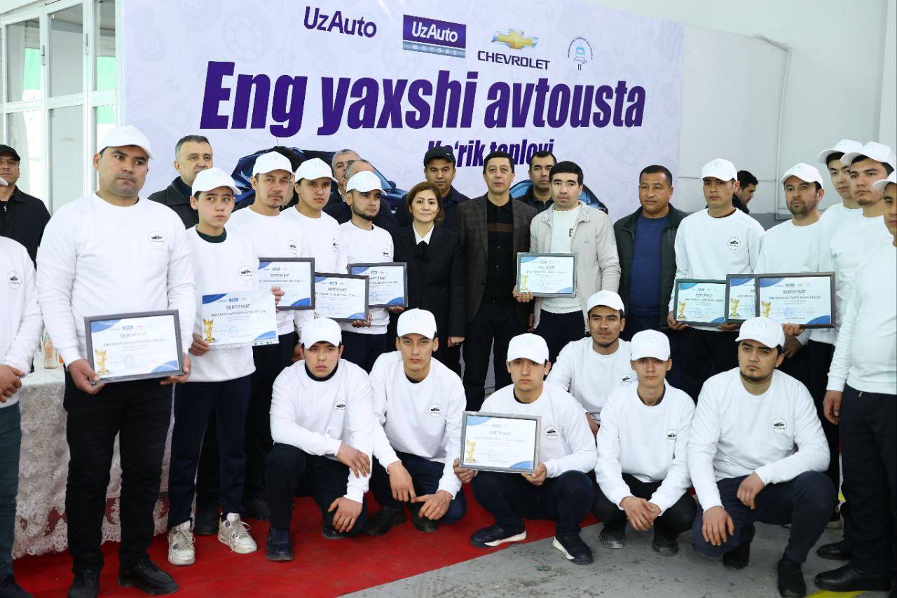 A competition for young auto mechanics was organized in collaboration with UzAuto Motors.