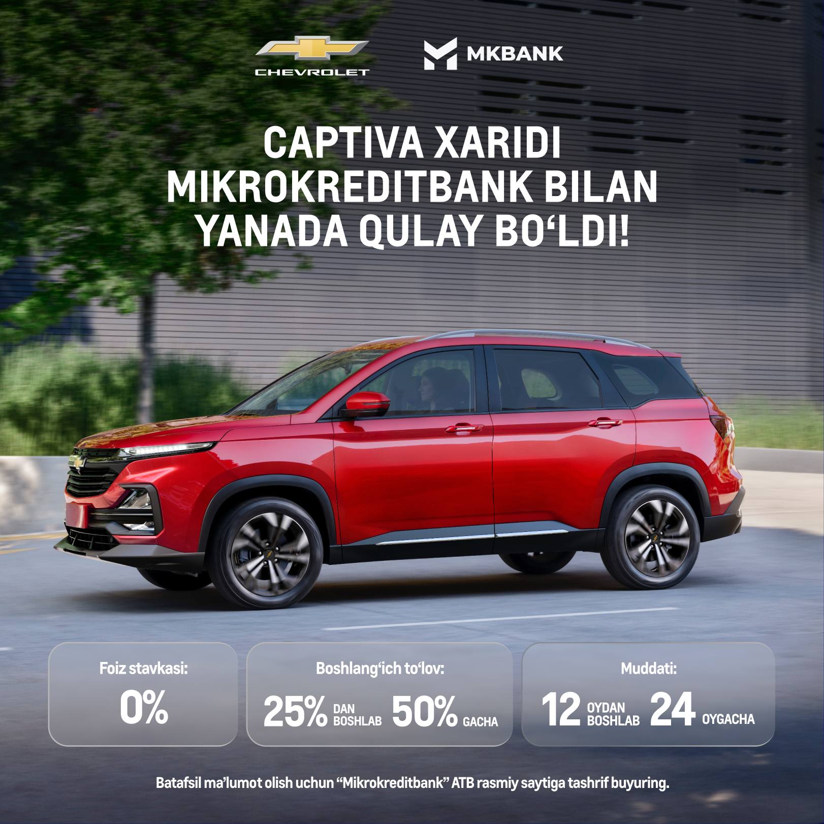 Buying a Chevrolet is even more convenient with Mikrokreditbank!