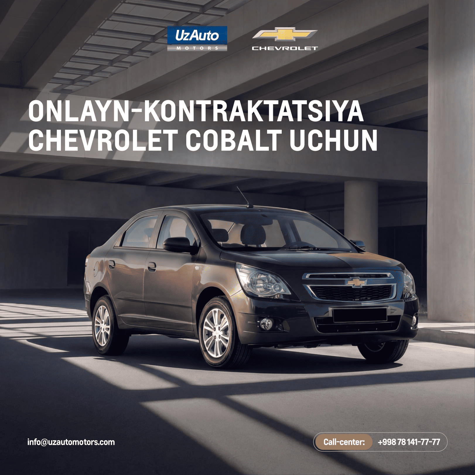 Chevrolet Cobalt avtomobillari uchun kontraktatsiya boshlanadi