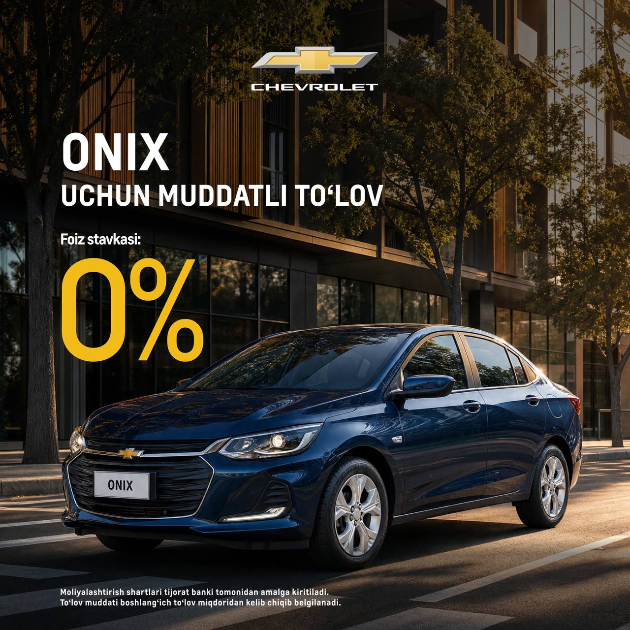 Yangi Chevrolet Onix xarid qilish imkoniyatlari yanada kengaydi!